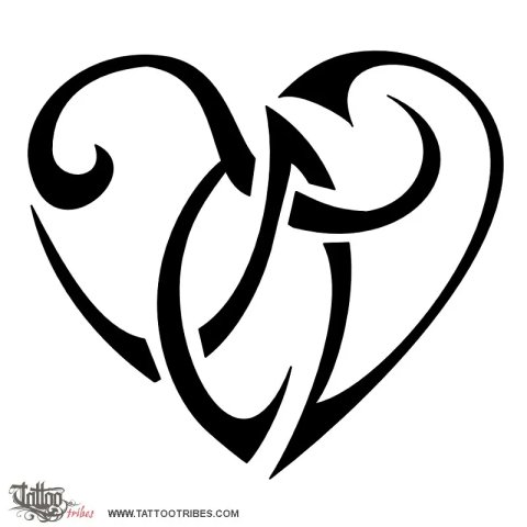 T+N heartigram (Union) tattoo design thumbnail