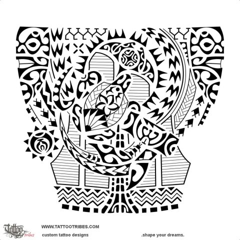 'atau (Right side) tattoo design thumbnail
