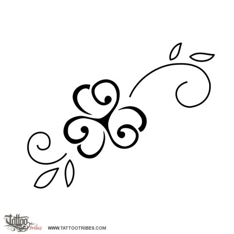 Triskell clover (Lasting serenity) tattoo design thumbnail