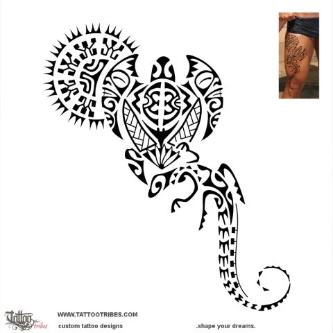 Ha'aupurupuru (To assist people) tattoo design thumbnail