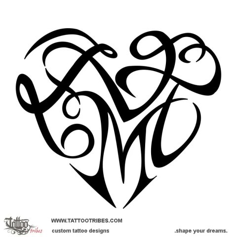 ZVMT heart (Bond) tattoo design thumbnail