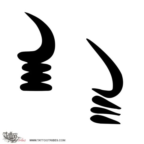 Akoben (War horn) tattoo design thumbnail