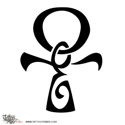 Ankh + E (Eternal life) tattoo design thumbnail