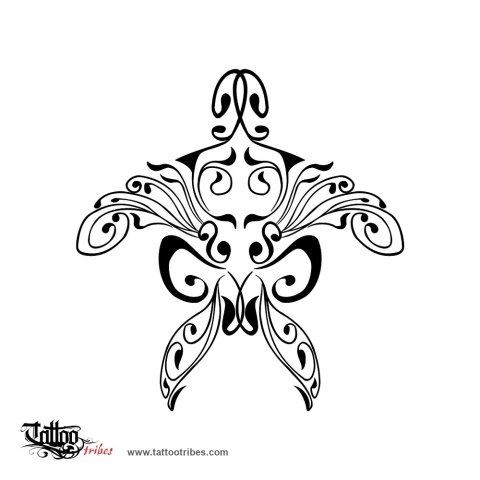 Art Nouveau Turtle (Protection, travel) tattoo design thumbnail