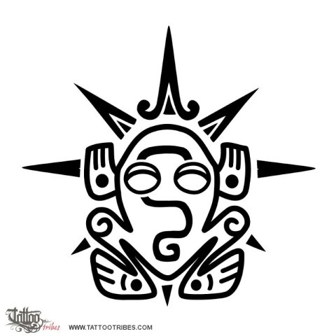 Mayan frog (Life) tattoo design thumbnail