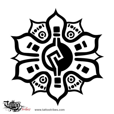 Sun Lotus (Perfection, purity) tattoo design thumbnail