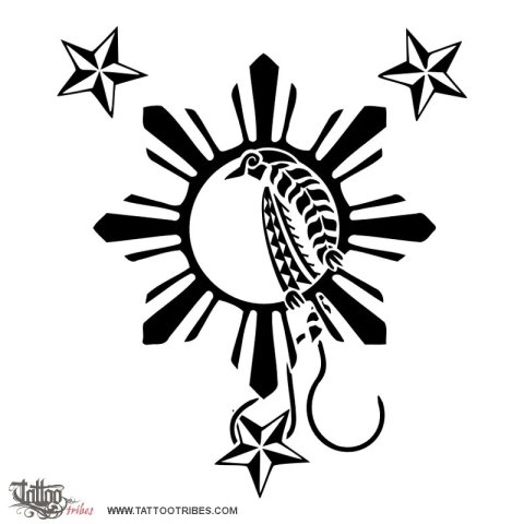 Bird of paradise (Filipino - Papua) tattoo design thumbnail