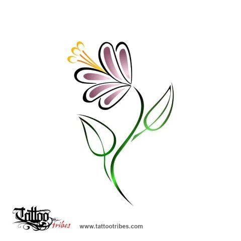 Blooming flower (Rebirth, Spring) tattoo design thumbnail