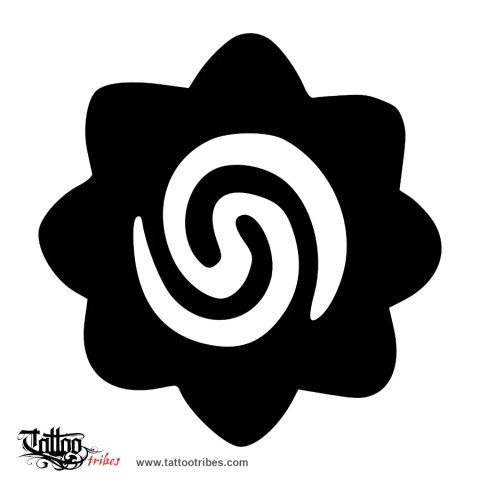 Borneo rosette (Protection, valiance) tattoo design thumbnail