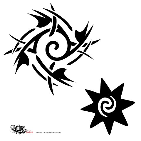 Borneo star (Valiance, traveller) tattoo design thumbnail