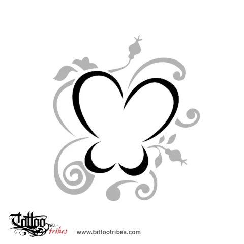 Butterfly (Soul, transformation) tattoo design thumbnail