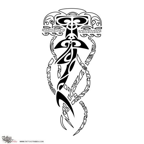 Aiotanga (Calm, strength) tattoo design thumbnail