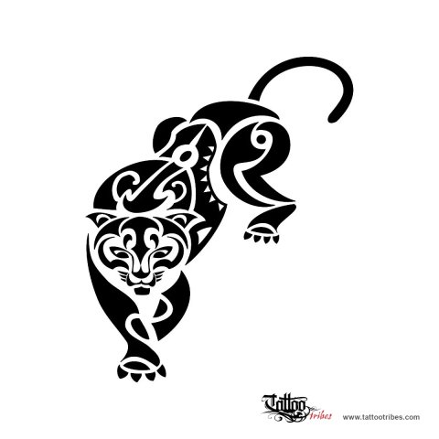 Cougar (Strength, resoluteness) tattoo design thumbnail