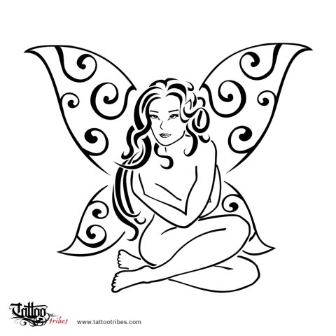 Fairie (Joy, innocence) tattoo design thumbnail