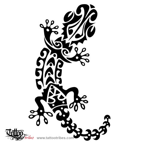 Gecko (Protection) tattoo design thumbnail