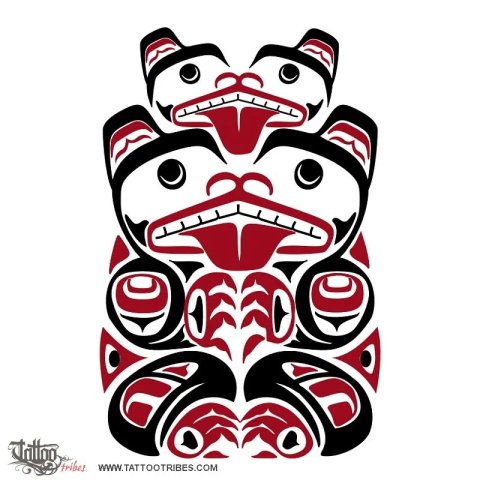 Haida bear (Strength, protection) tattoo design thumbnail