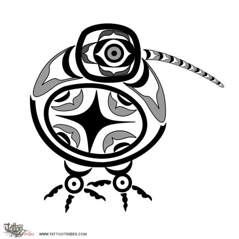 Haida Kiwi (Generosity, NZ) tattoo design thumbnail