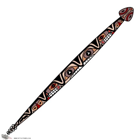 Haida snake (Magic, healing) tattoo design thumbnail