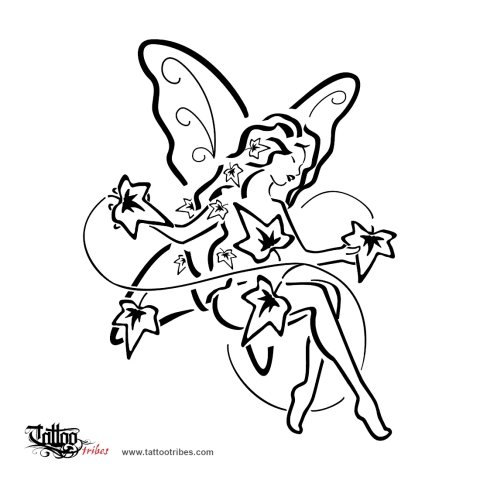 Fairy ivy (Imagination, love) tattoo design thumbnail