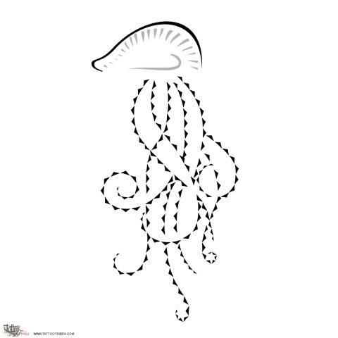 Jellyfish (Dangerous beauty) tattoo design thumbnail