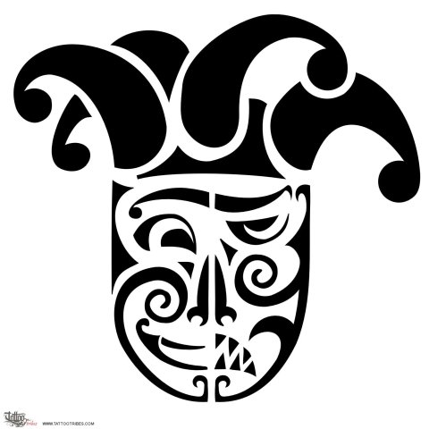 Joker (Duality) tattoo design thumbnail