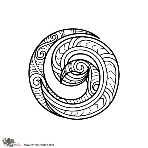 Double koru (Meeting) tattoo design thumbnail