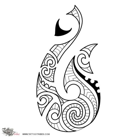 Matau (Wealth) tattoo design thumbnail