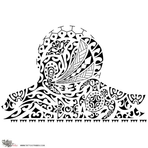 Kitesurfer (Joyful warrior) tattoo design thumbnail