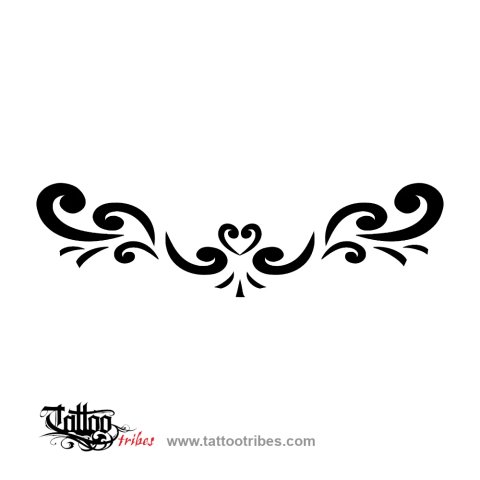 Koru lower back (New life, continuity) tattoo design thumbnail