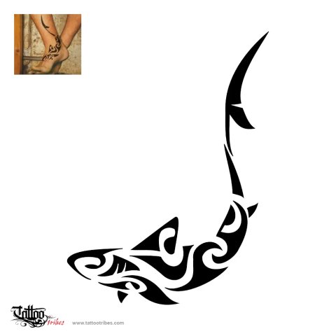 Shark (Adaptability, speed) tattoo design thumbnail