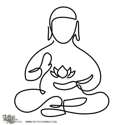 Meditating Buddha (Perfection) tattoo design thumbnail