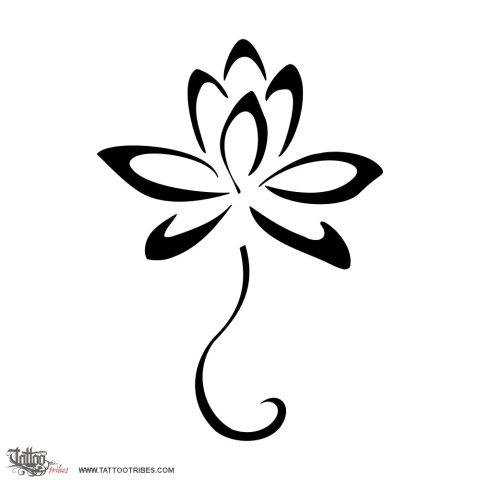 Lotus flower (Overcoming all difficulties) tattoo design thumbnail