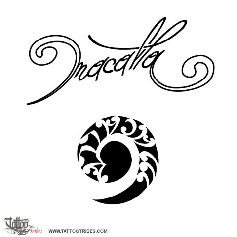 Macalla (Past and future) tattoo design thumbnail
