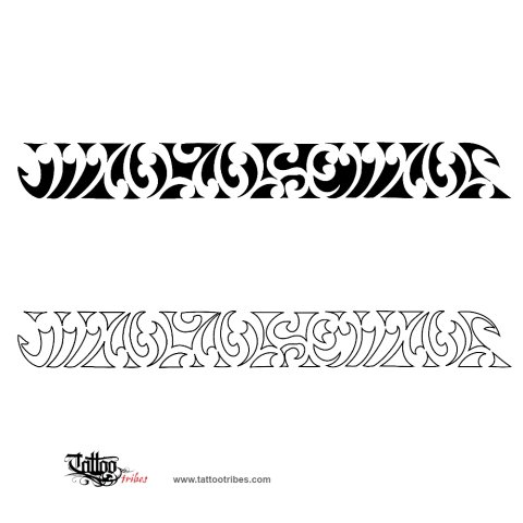 Maorigram (MALALSEMAL) tattoo design thumbnail