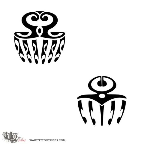 Maori Duafe (Beauty, femininity) tattoo design thumbnail