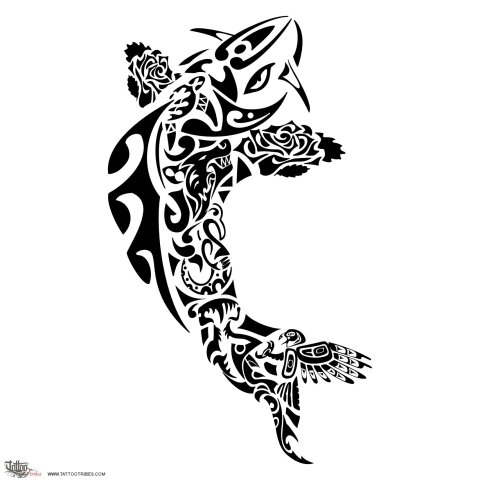 Composite Koi (Bond of blood) tattoo design thumbnail