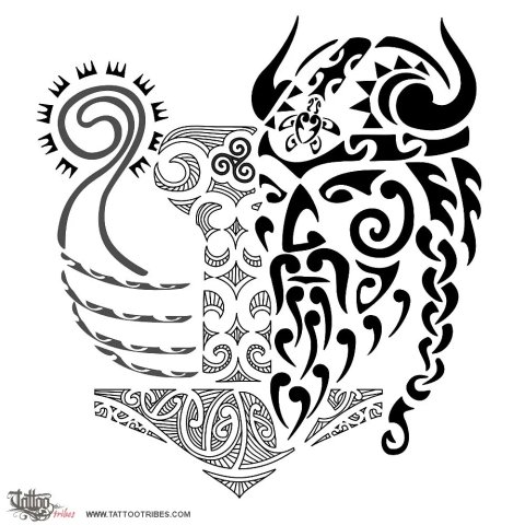 Maori Viking (New start, protection) tattoo design thumbnail