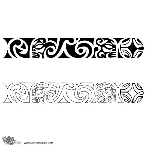 Wrist band (Protection, prosperity) tattoo design thumbnail