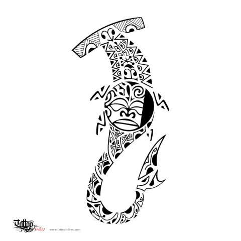 Marquesan story (Family protection) tattoo design thumbnail