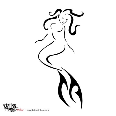 Mermaid (Sensuality) tattoo design thumbnail