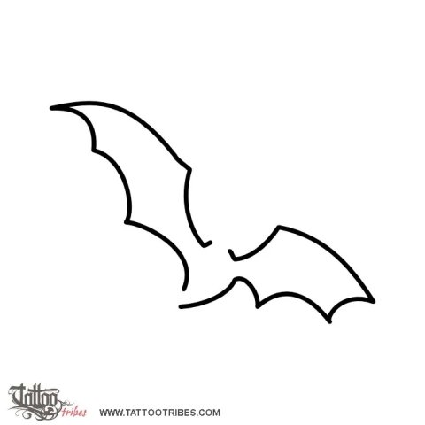 Minimals - Bat (Night life) tattoo design thumbnail