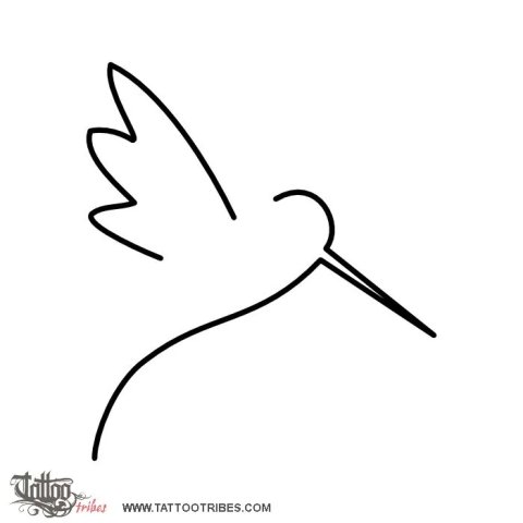 Minimal Hummingbird (Carpe diem) tattoo design thumbnail