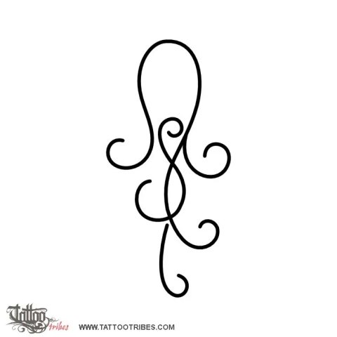 Minimals - Octopus (Adaptability, tenacity) tattoo design thumbnail