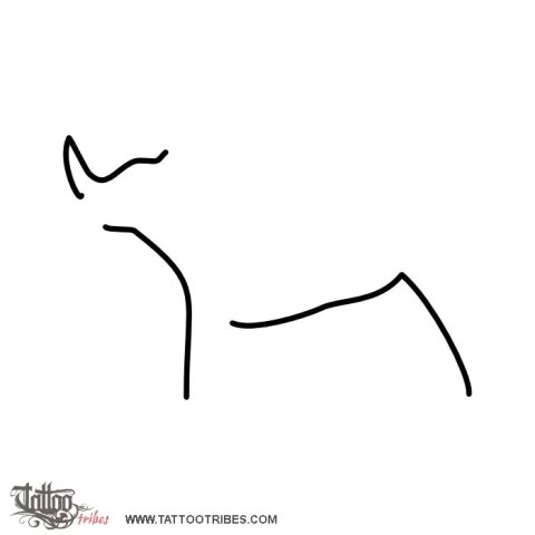 Minimals - Rhino (Unstoppable) tattoo design thumbnail