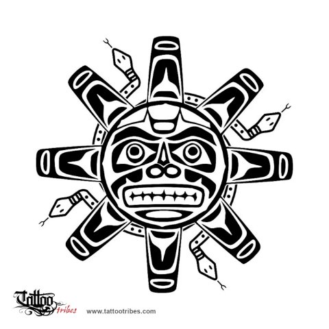Haida Sun (Fertility, life) tattoo design thumbnail