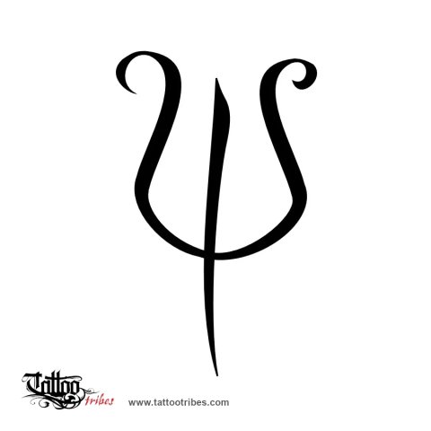 Psi (Letter) tattoo design thumbnail