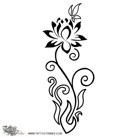 Healing lotus (Relief) tattoo design thumbnail