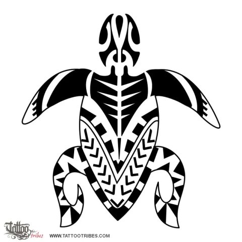 Samoan turtle (Freedom, protection) tattoo design thumbnail