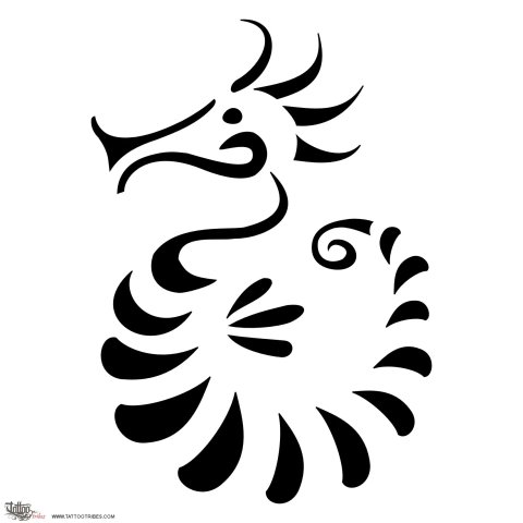Seahorse (Confidence, grace) tattoo design thumbnail