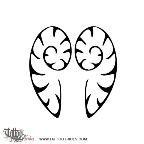 Seashell wings (Freedom, protection) tattoo design thumbnail